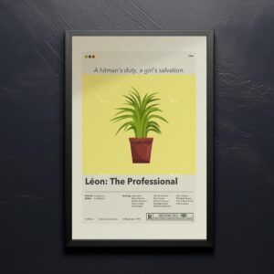 Mid-century modern style poster of Léon: The Professional movie