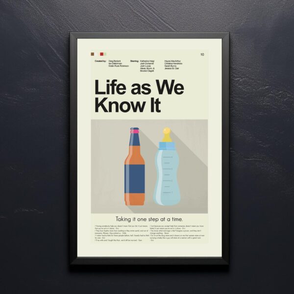 Mid-century modern style Life As We Know It movie poster