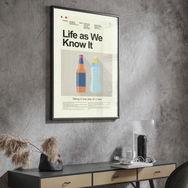 Mid-century modern style Life As We Know It movie poster