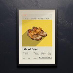 Life of Brian movie poster with vintage 20th century design