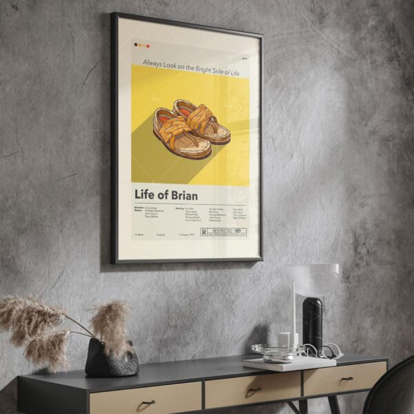 Life of Brian movie poster with vintage 20th century design