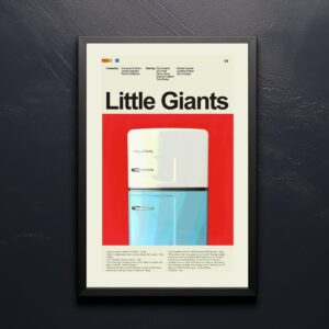 Mid-century modern Little Giants movie poster with 20th century design style