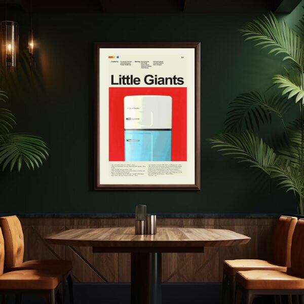 Mid-century modern Little Giants movie poster with 20th century design style