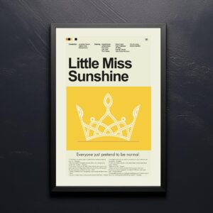 Mid-century modern Little Miss Sunshine movie poster with retro design