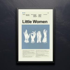 Mid-century modern Little Women movie poster with graphic design style