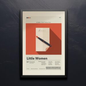 Vintage mid-century modern Little Women movie poster artwork