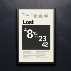 Mid-century modern Lost movie poster design from mid 20th century