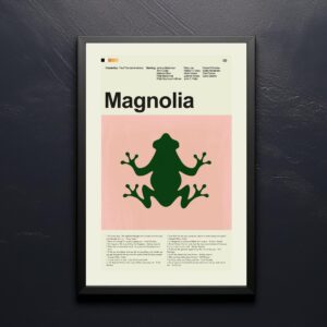 Mid-century modern Magnolia movie poster with vintage design elements
