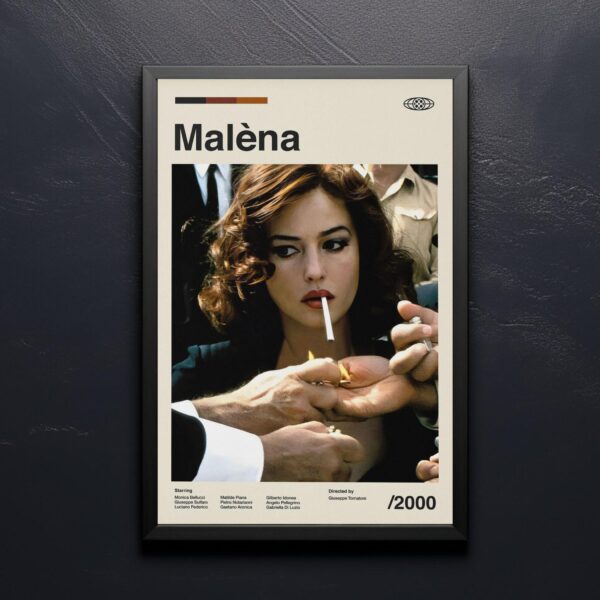 Malena Movie Poster - mid-century vintage print