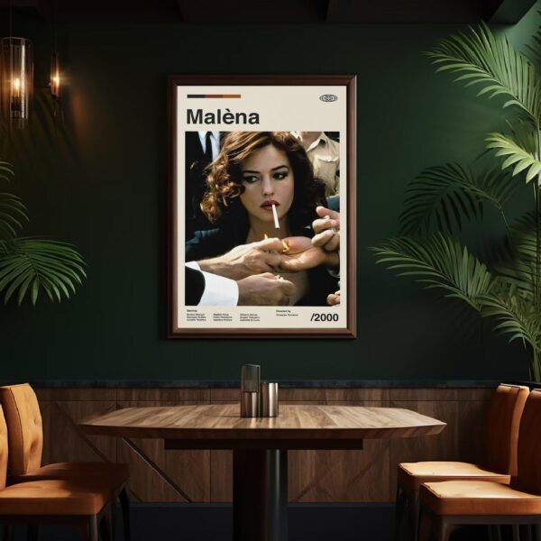 Malena Movie Poster - mid-century vintage print