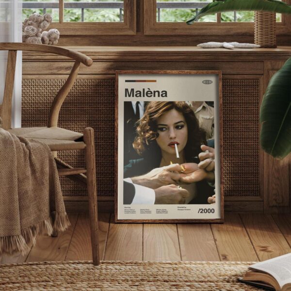 Malena Movie Poster - mid-century vintage print