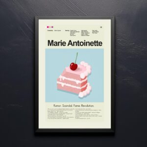 Mid-century modern Marie Antoinette movie poster print
