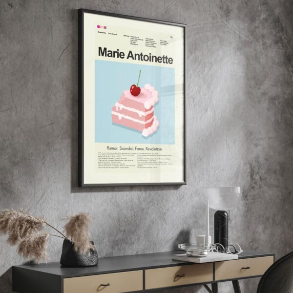 Mid-century modern Marie Antoinette movie poster print