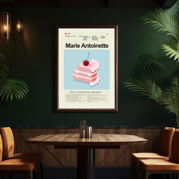Mid-century modern Marie Antoinette movie poster print