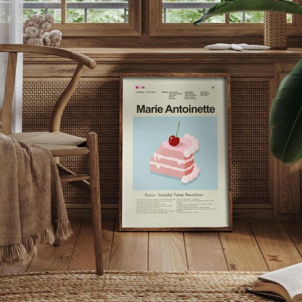 Mid-century modern Marie Antoinette movie poster print