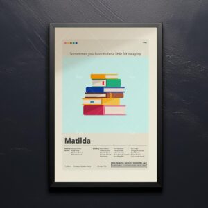 Mid-century modern Matilda movie wall poster with vintage design