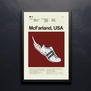 Mid-century modern style McFarland, USA movie poster artwork
