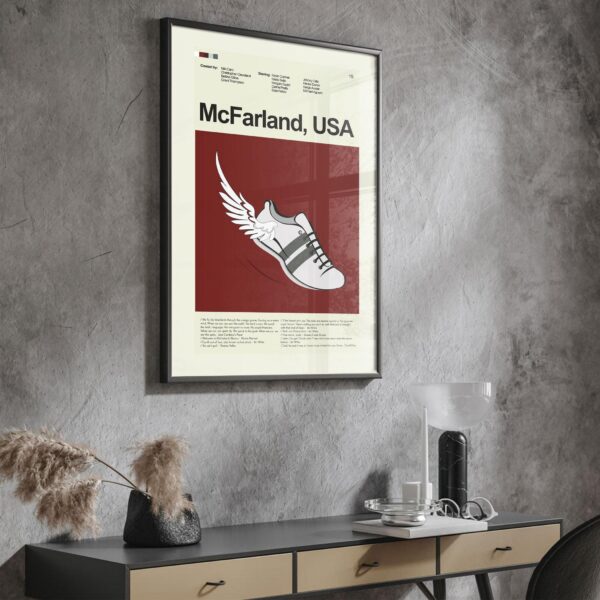 Mid-century modern style McFarland, USA movie poster artwork