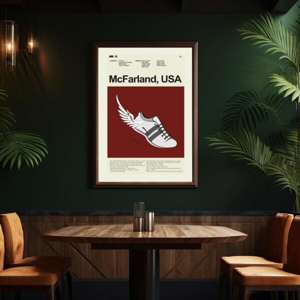 Mid-century modern style McFarland, USA movie poster artwork