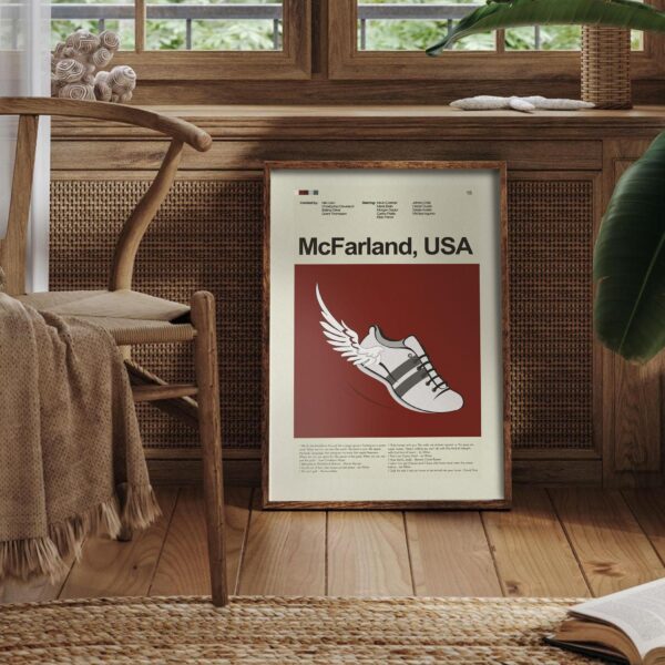 Mid-century modern style McFarland, USA movie poster artwork