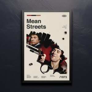 Mean Streets Movie Poster - retro mid-century artwork
