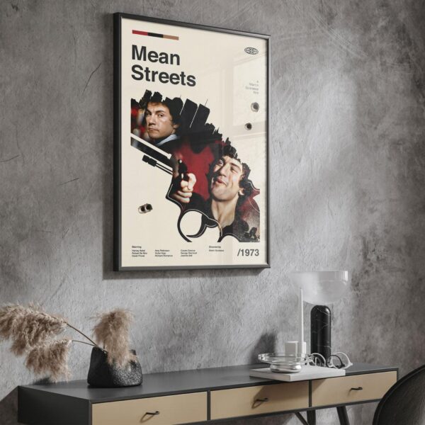 Mean Streets Movie Poster - retro mid-century artwork