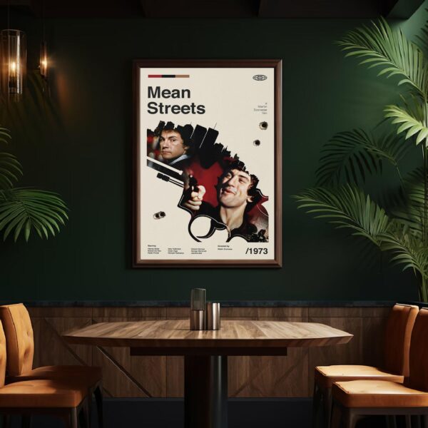 Mean Streets Movie Poster - retro mid-century artwork