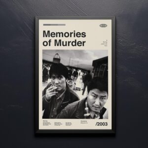 Mid-century modern Memories of Murder movie poster wall art