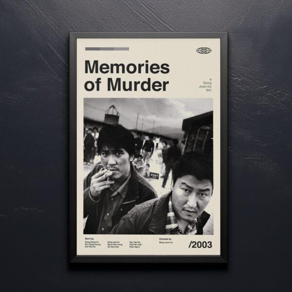 Mid-century modern Memories of Murder movie poster wall art