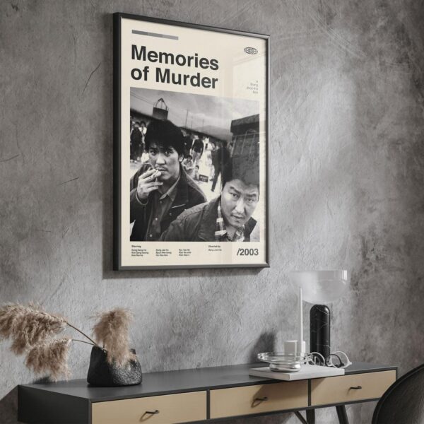 Mid-century modern Memories of Murder movie poster wall art