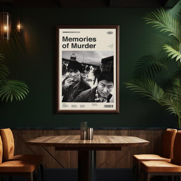 Mid-century modern Memories of Murder movie poster wall art