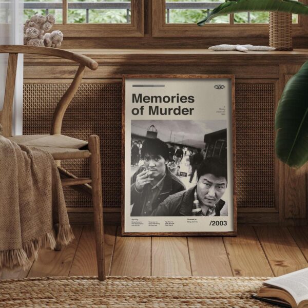 Mid-century modern Memories of Murder movie poster wall art