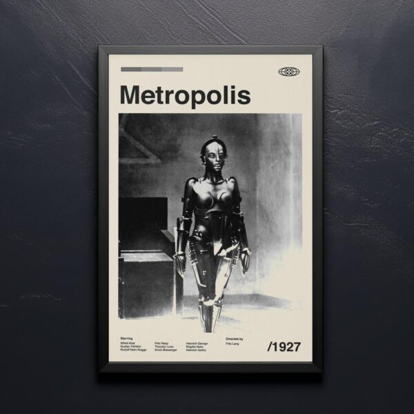 Metropolis movie poster - mid-century poster design