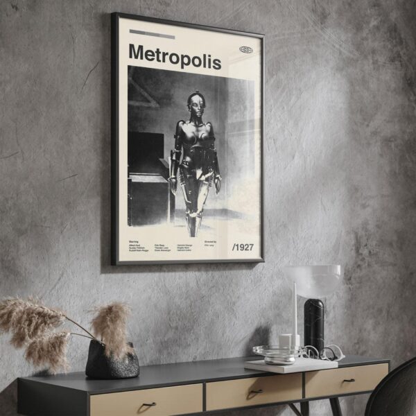 Metropolis movie poster - mid-century poster design