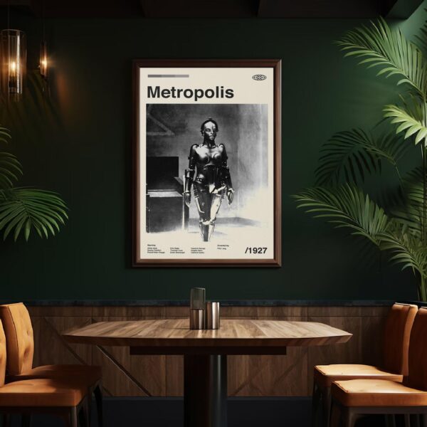 Metropolis movie poster - mid-century poster design