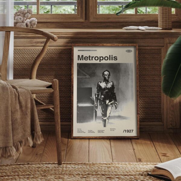 Metropolis movie poster - mid-century poster design