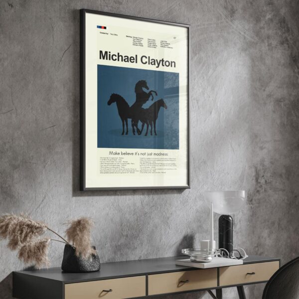 Mid-century modern styled Michael Clayton movie poster art print
