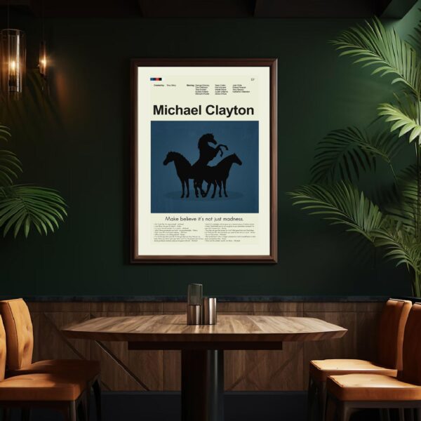 Mid-century modern styled Michael Clayton movie poster art print