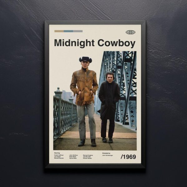 Midnight Cowboy movie poster - mid-century vintage print