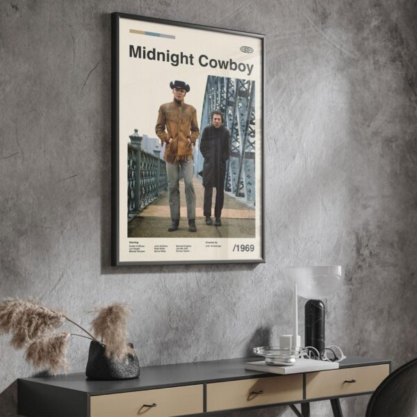 Midnight Cowboy movie poster - mid-century vintage print