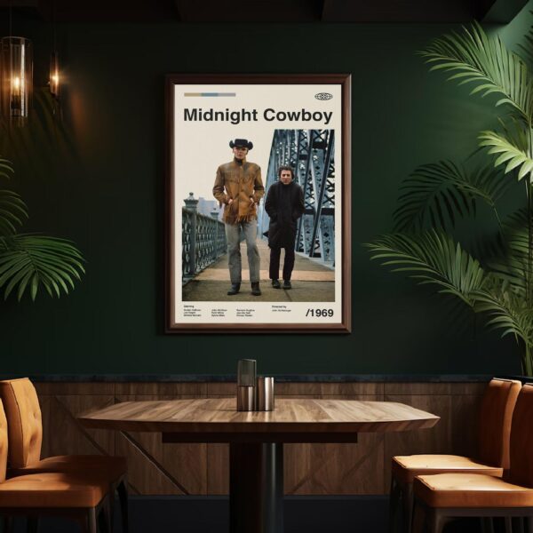Midnight Cowboy movie poster - mid-century vintage print