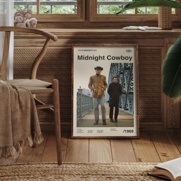 Midnight Cowboy movie poster - mid-century vintage print