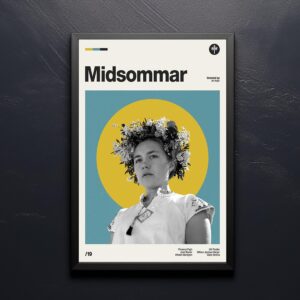 Midsommar Movie Poster - mid-century poster and retro artwork