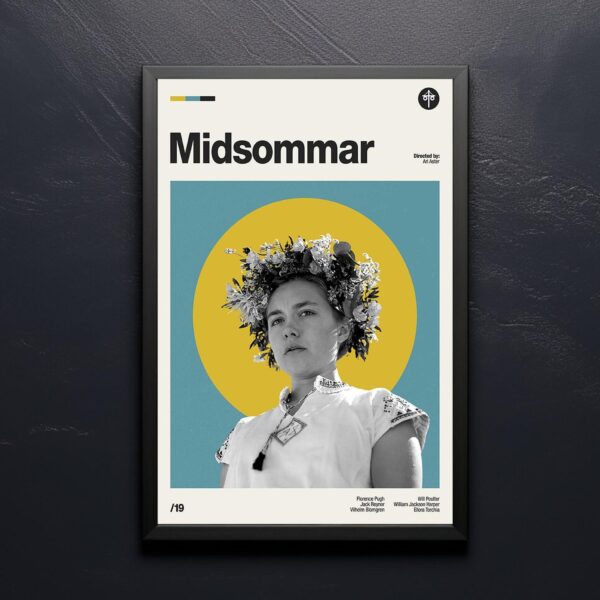Midsommar Movie Poster - mid-century poster and retro artwork