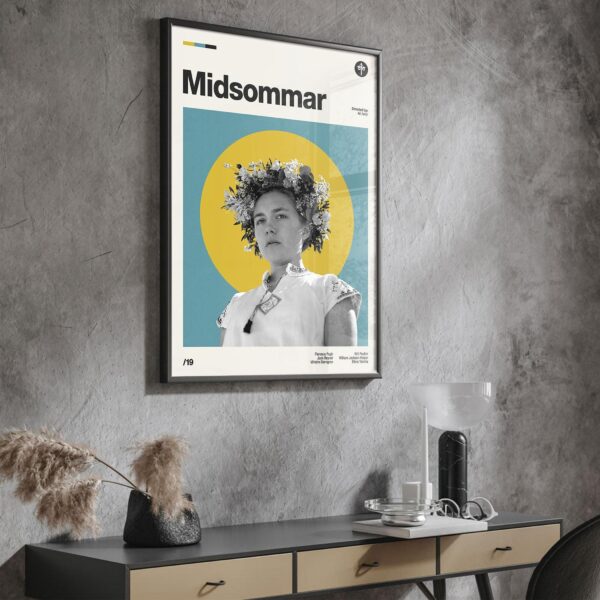 Midsommar Movie Poster - mid-century poster and retro artwork