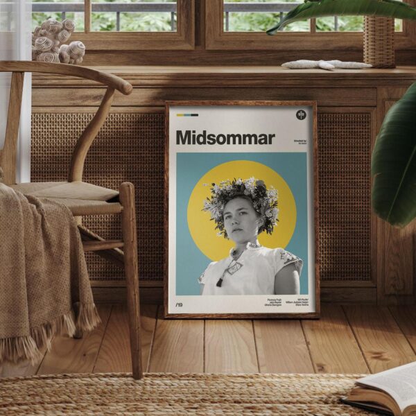 Midsommar Movie Poster - mid-century poster and retro artwork