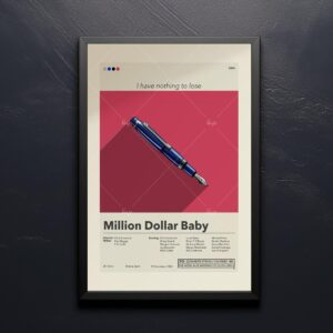Million Dollar Baby movie poster from 20th Century Studios in mid-century modern style