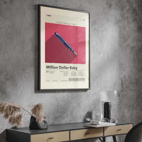 Million Dollar Baby movie poster from 20th Century Studios in mid-century modern style