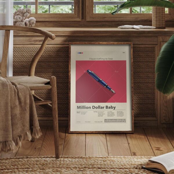 Million Dollar Baby movie poster from 20th Century Studios in mid-century modern style