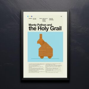 Mid-century modern style Monty Python and the Holy Grail movie poster